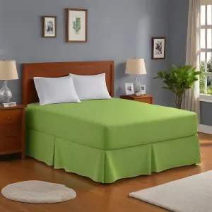 11 Inches Drop Bed Skirt Sage Solid Egyptian Cotton 1000TC