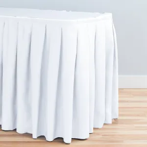 Bargain 17 Ft. Accordion Pleat Polyester Table Skirt White