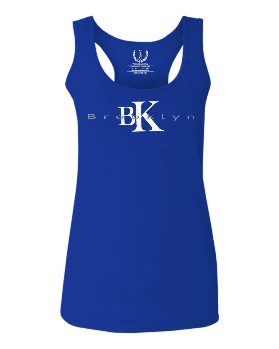 BK Brooklyn Street WEAR NYC New York Cool Fonts  women's Tank Top sleeveless Racerback