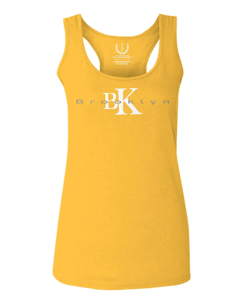 BK Brooklyn Street WEAR NYC New York Cool Fonts  women's Tank Top sleeveless Racerback