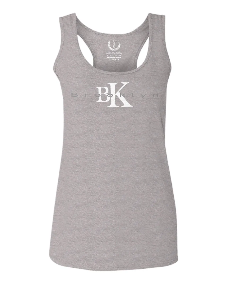 BK Brooklyn Street WEAR NYC New York Cool Fonts  women's Tank Top sleeveless Racerback