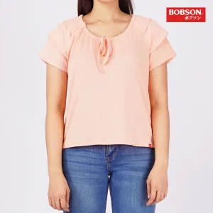 Bobson Japanese Ladies Basic Tees Boxy Fit 163640-U (Coral)
