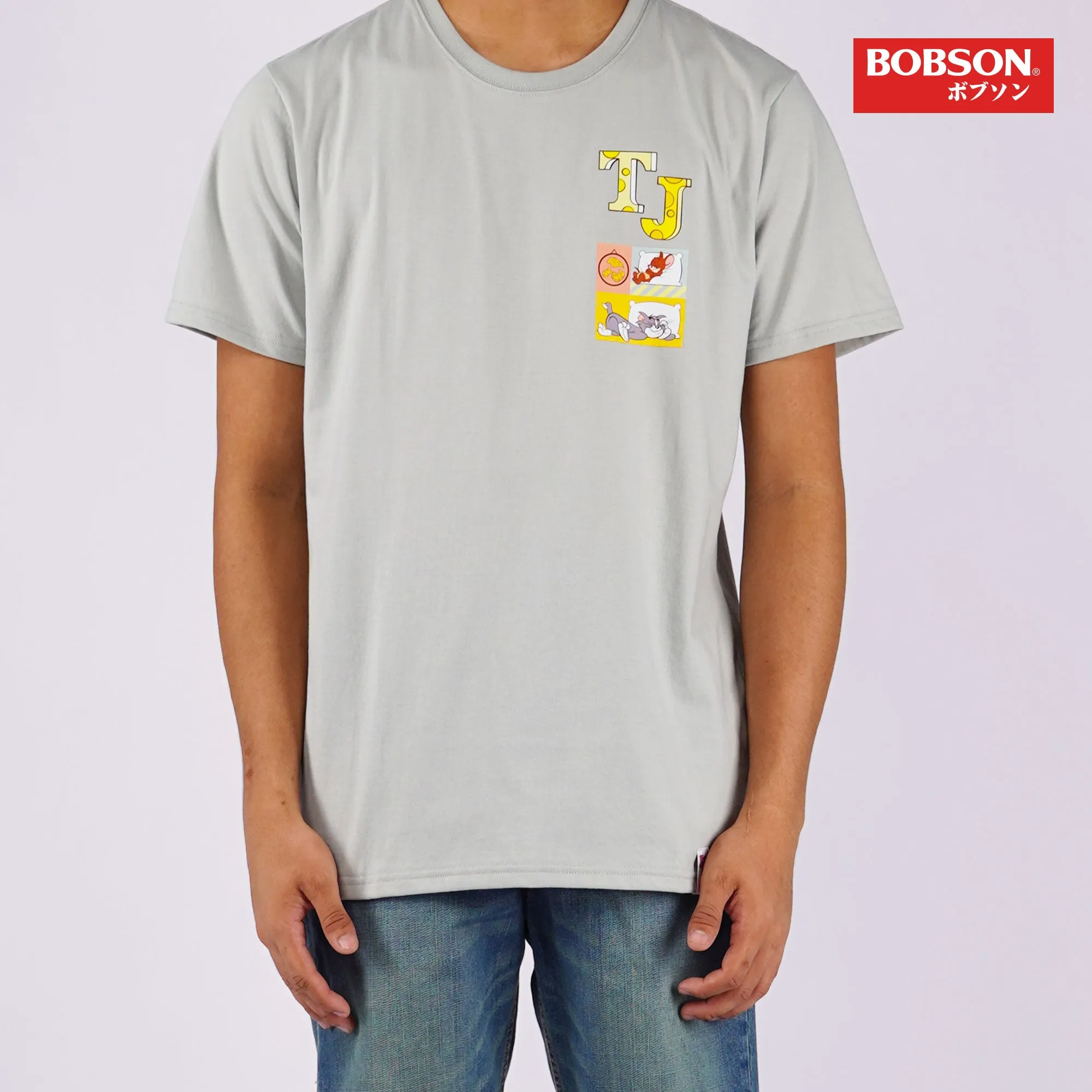 Bobson Japanese Men's X Tom and Jerry Basic Tees Slim Fit 166692-U (Pigeon)