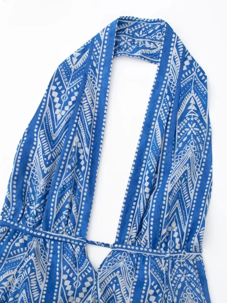 Boho Chic Backless Mini Dress