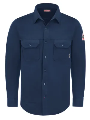 Bulwark FR Flex Knit Button Down Shirt STG4 - Navy