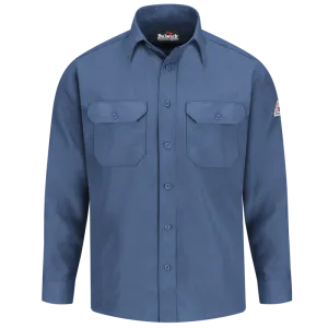 Bulwark, Men's Lightweight Nomex FR Uniform Shirt, SND2, Nomex 4.5oz, Cat1, Gulf Blue