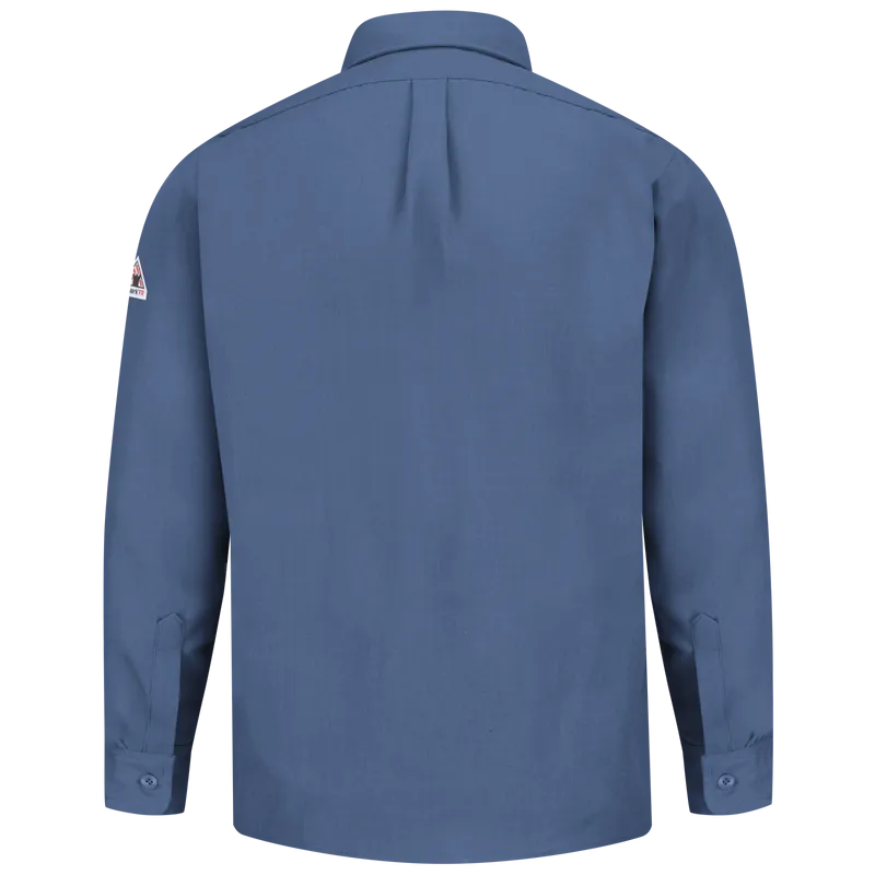 Bulwark, Men's Lightweight Nomex FR Uniform Shirt, SND2, Nomex 4.5oz, Cat1, Gulf Blue