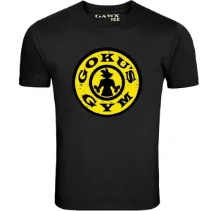 GawxTee Work Out Training Goku's Gym Men's Unisex Black T-Shirt