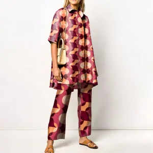 Geometric Print Two-Piece Set