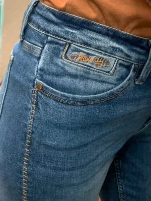 Howdy Embroidery Judy Blue Boyfriend With Side Stitch