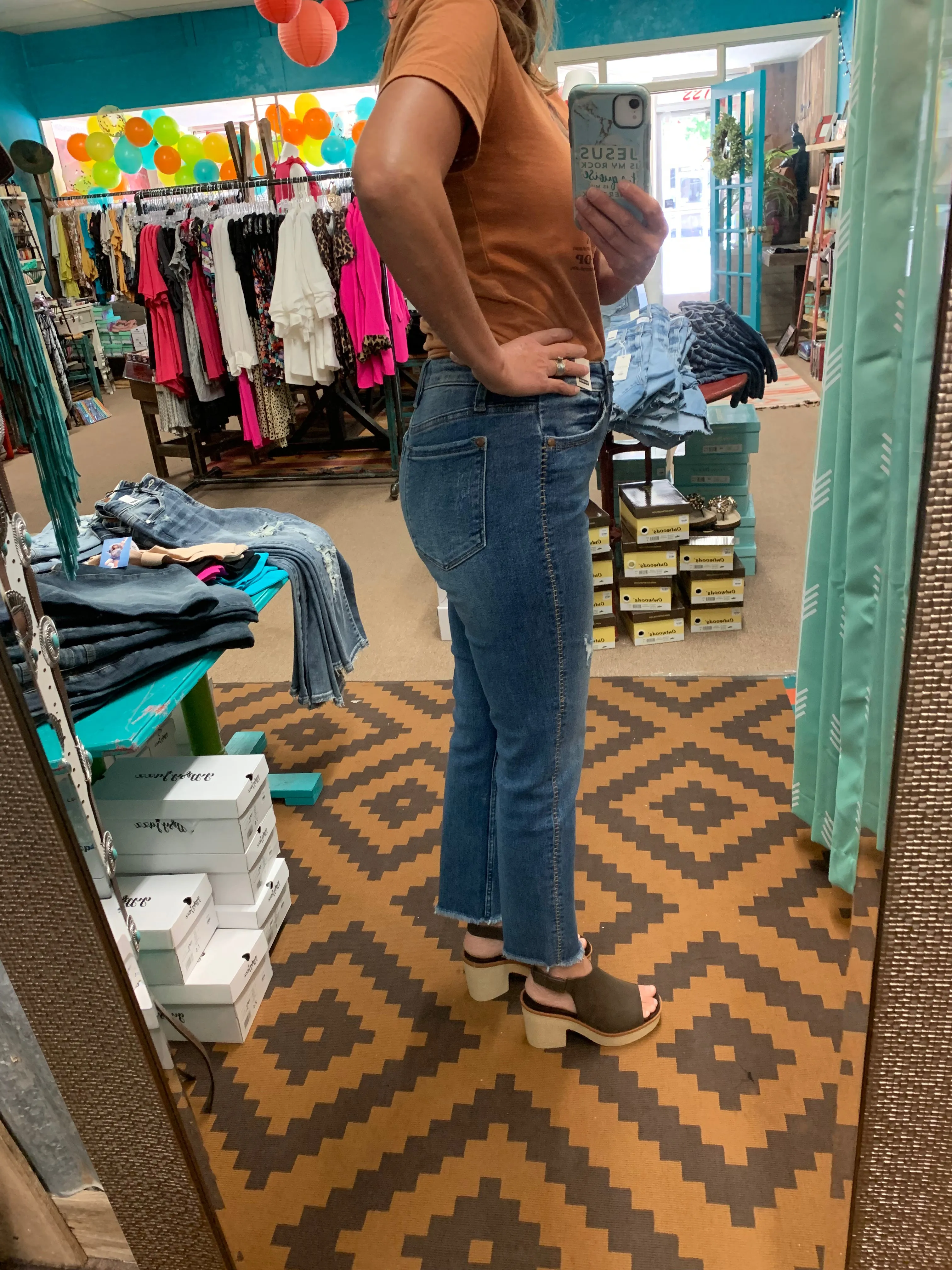 Howdy Embroidery Judy Blue Boyfriend With Side Stitch