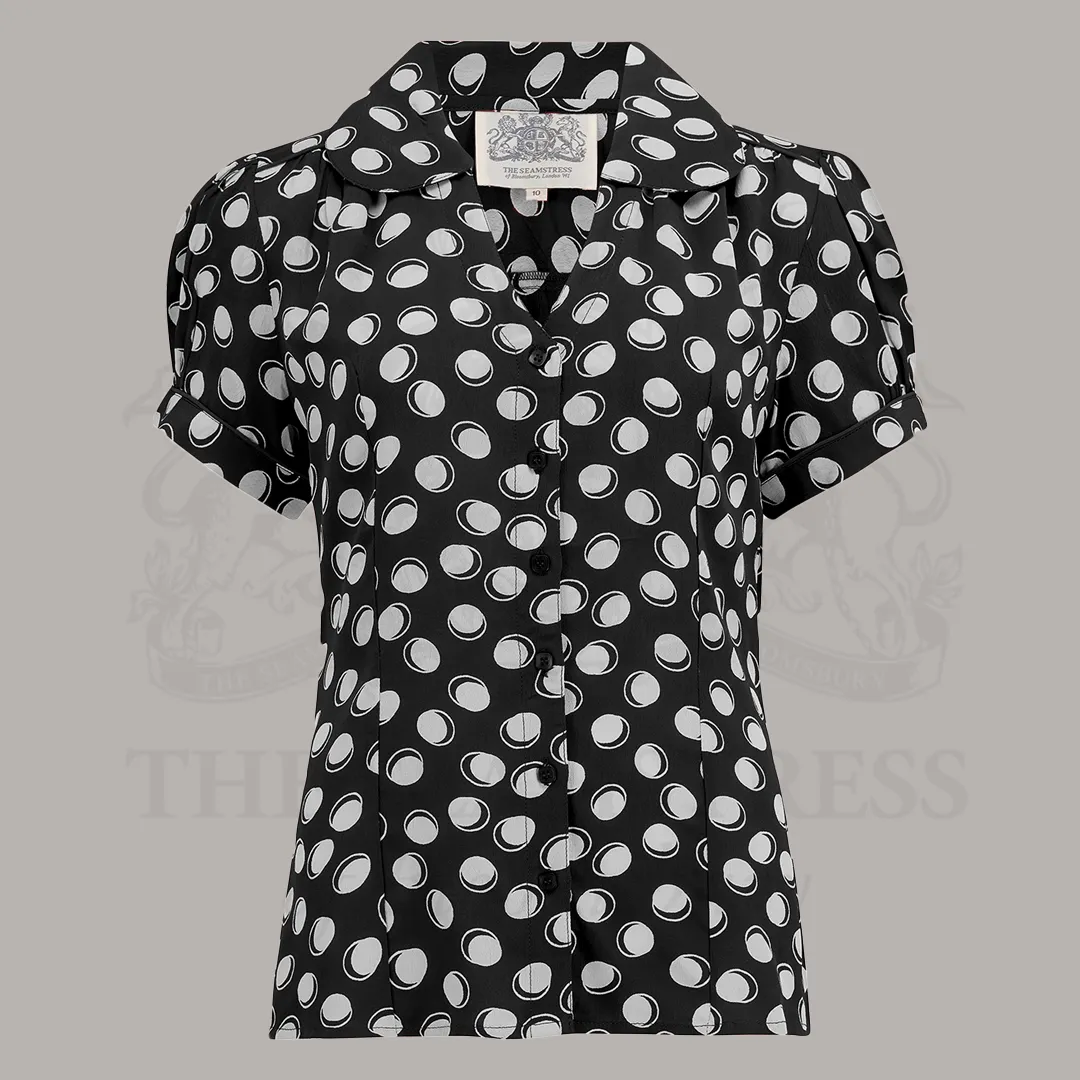 Judy Blouse in Black Moonshine