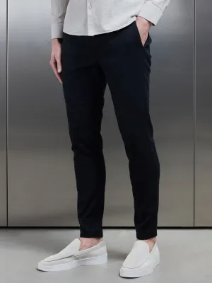 Linen Tailored Trouser in Black
