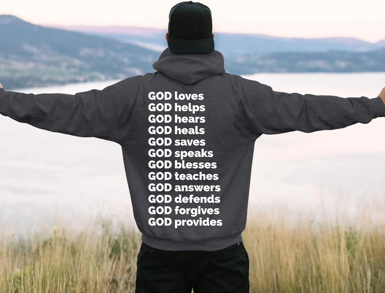 Love Like Jesus Hoodies for Men Christian Religious Sayings Pullover Sweater Trendy Bible Verse Fall Preppy Outfit
