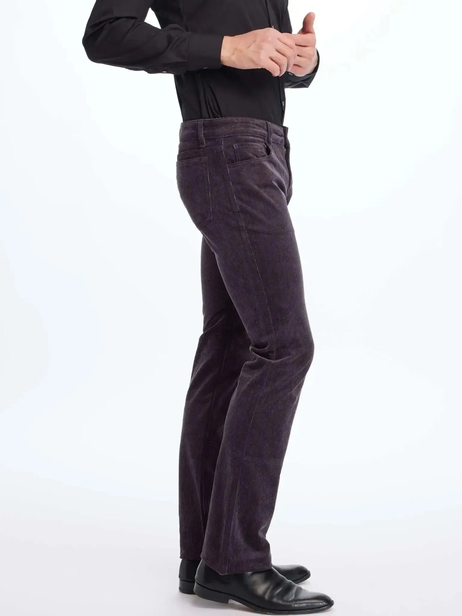 Men's Bootcut Stretch Corduroy Pant In Grey
