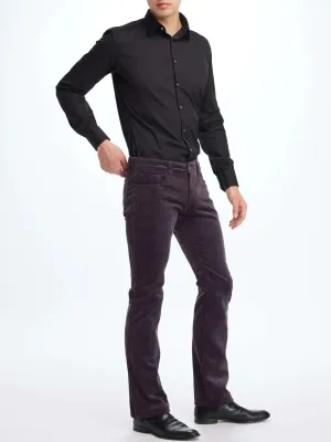 Men's Bootcut Stretch Corduroy Pant In Grey