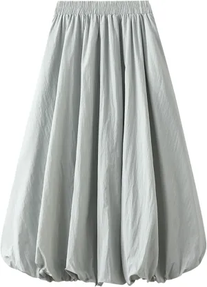 Midi Skirts for Women Women Mid Length Skirt High Waisted Bud Skirt with Pocket Holiday Party Costume Half Skirts