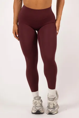 MON CHRI Full Length Leggings - Wine