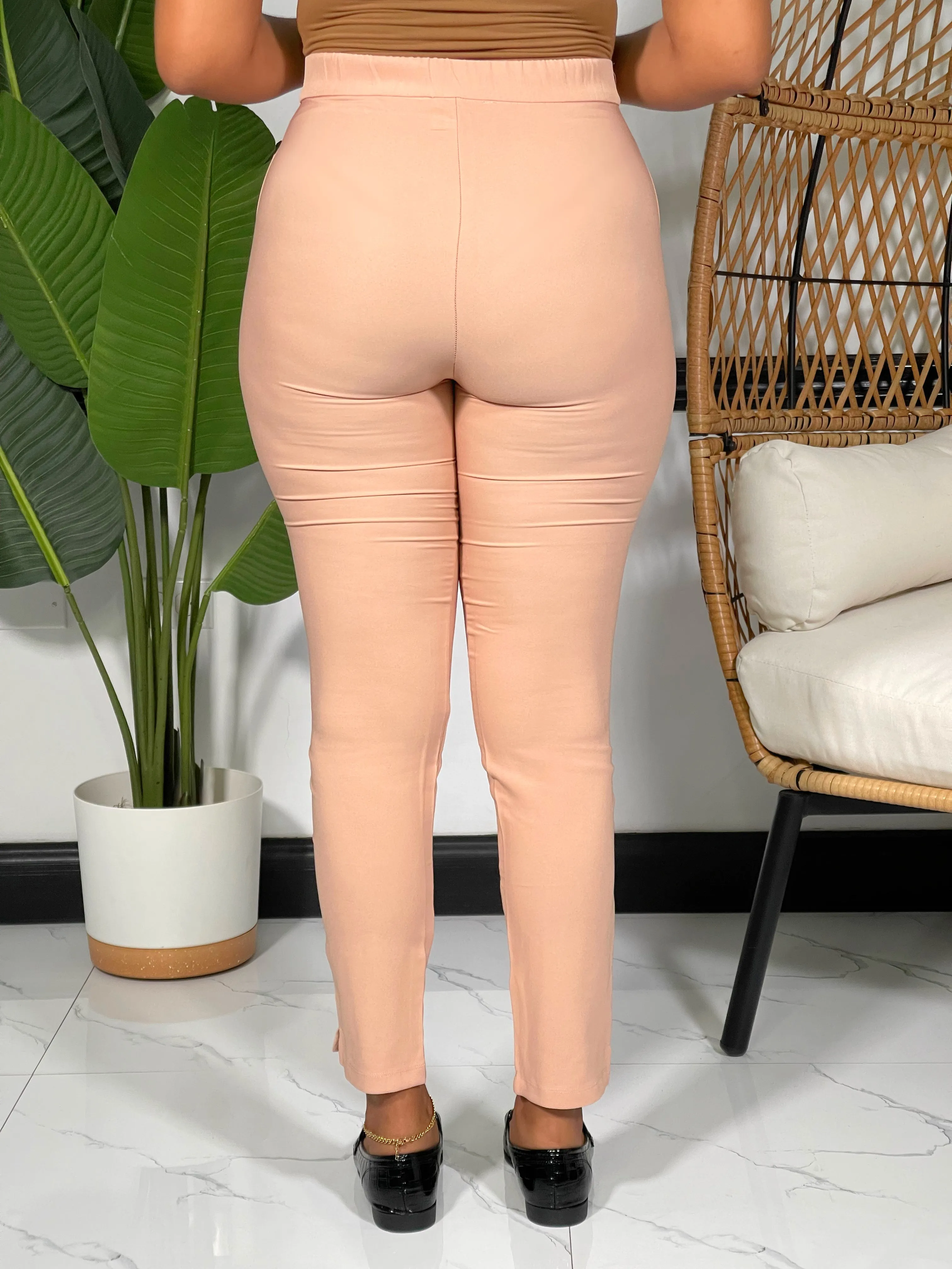 Nina Tailored Pants-Khaki