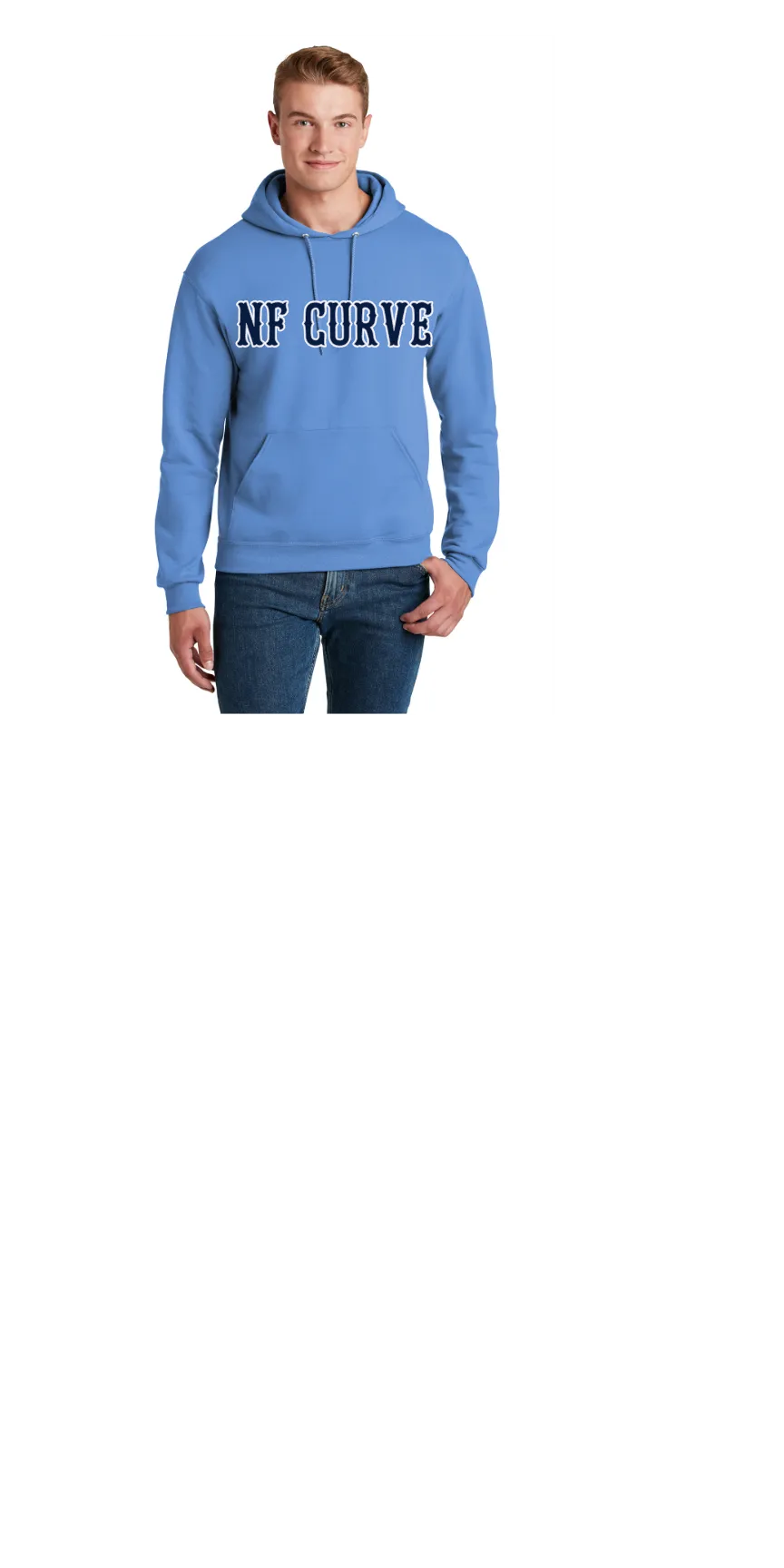 NORTH FLORIDA CURVE COLUMBIA BLUE UNISEX HOODIES