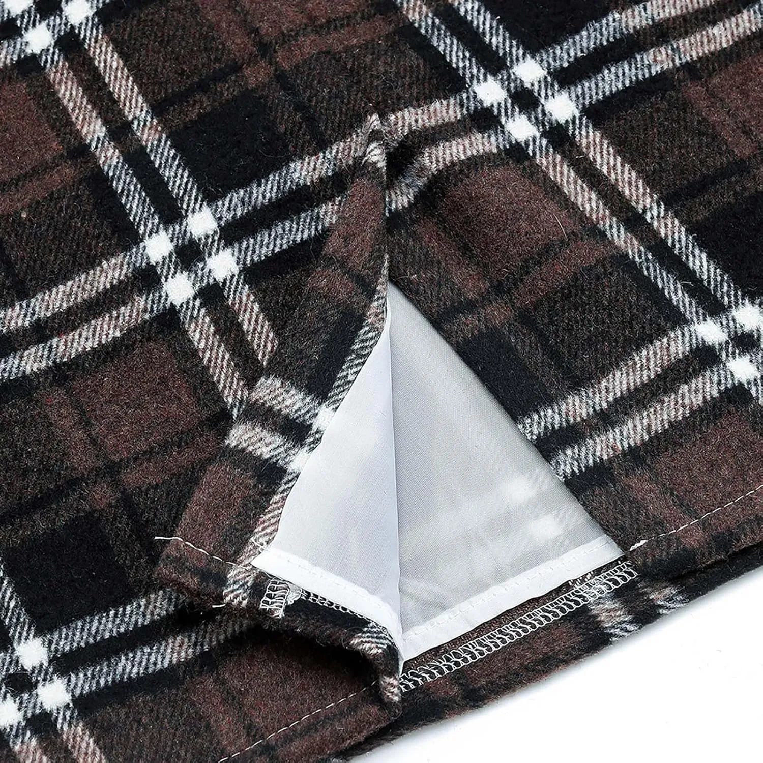 Pencil Pull-On Skirts for Women Plaid Slimming Midi Skirts Fashion Ruched Bodycon Skirt 2024 Trendy Fall Skirt