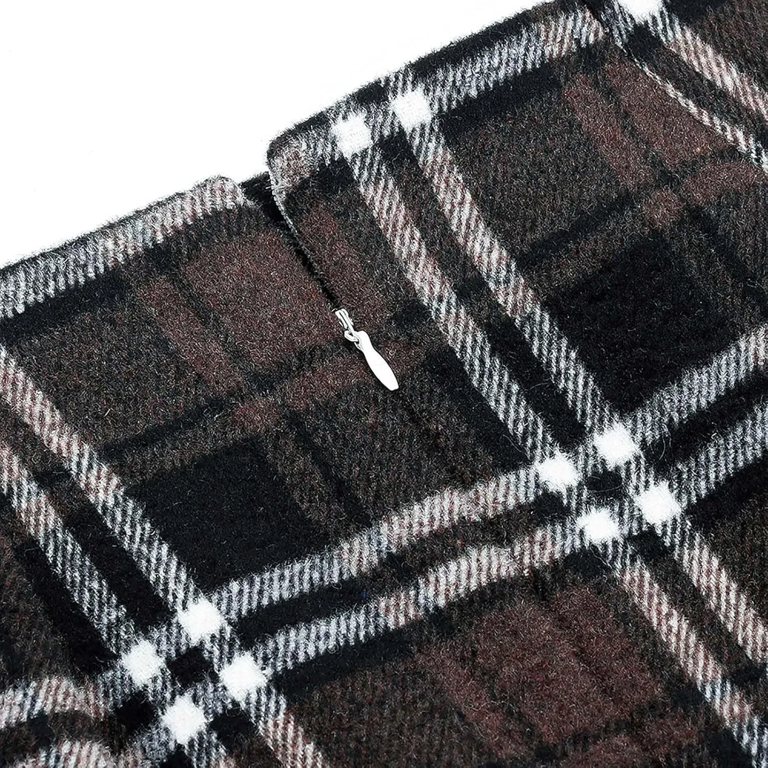 Pencil Pull-On Skirts for Women Plaid Slimming Midi Skirts Fashion Ruched Bodycon Skirt 2024 Trendy Fall Skirt