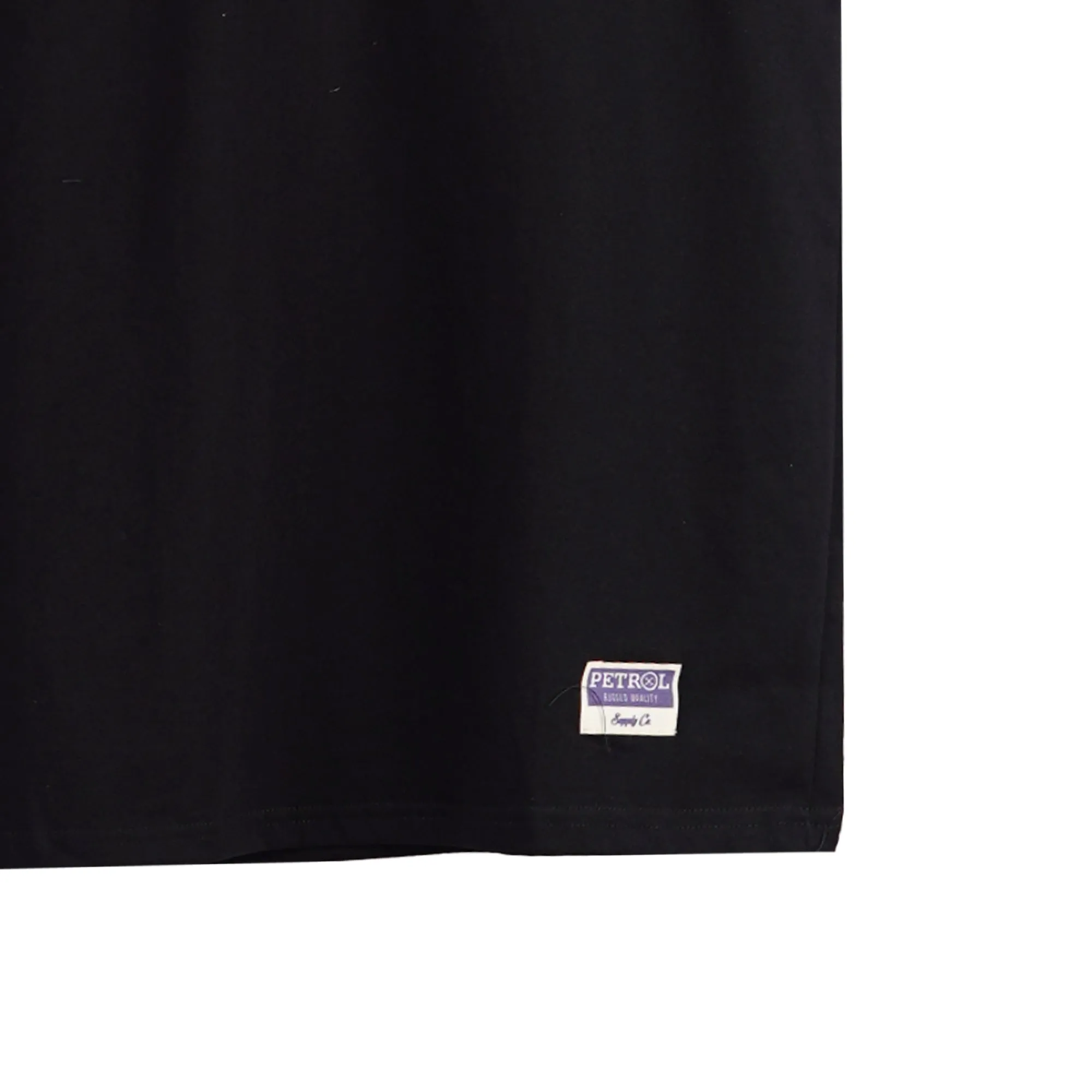 Petrol Men's Basic Tees Slim Fitting CVC Jersey Fabric 151858-U (Black)