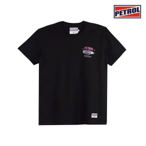 Petrol Men's Basic Tees Slim Fitting CVC Jersey Fabric 151858-U (Black)