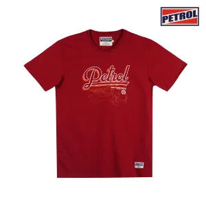 Petrol Men's Basic Tees Slim Fitting CVC Jersey Fabric 163771-U (Crimson)