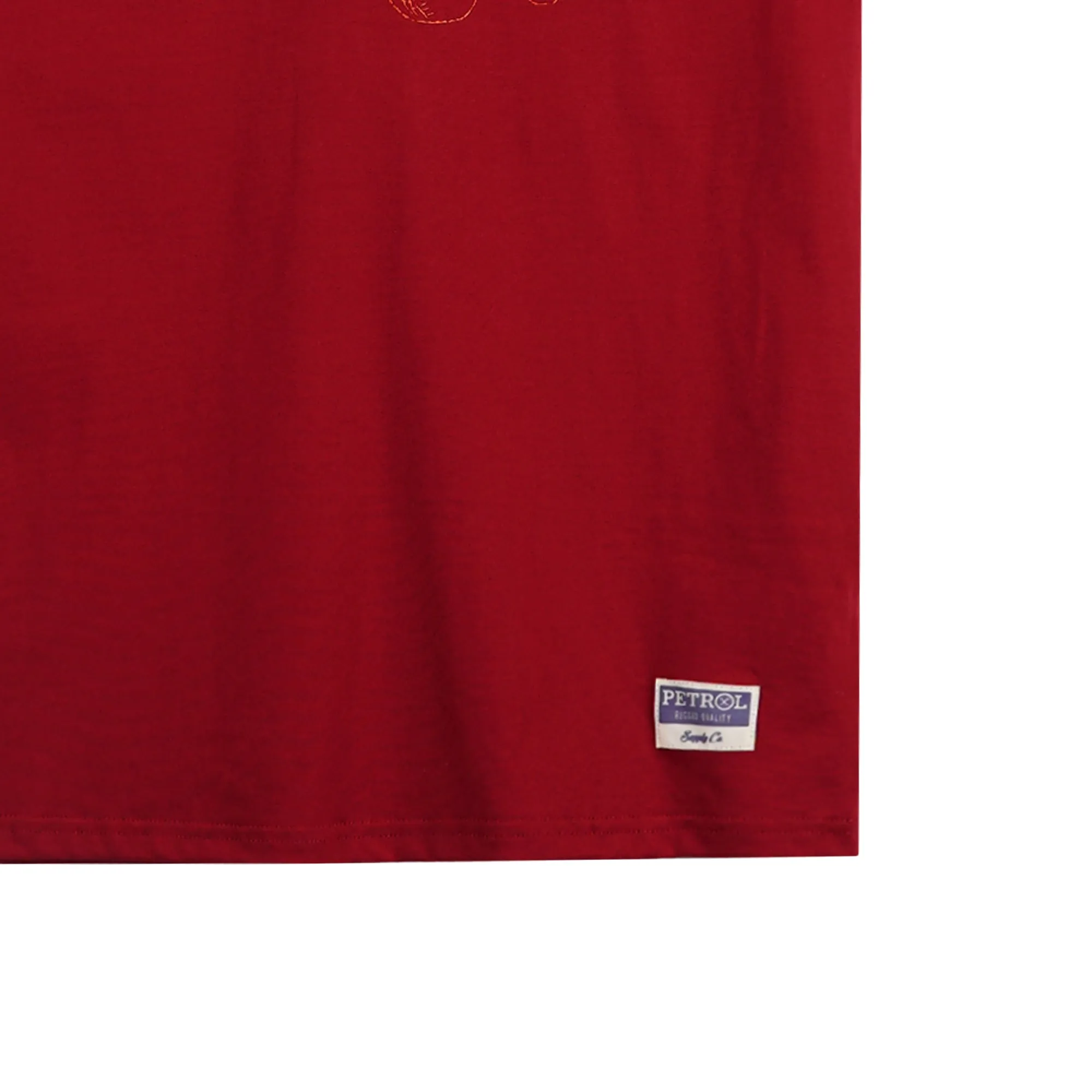 Petrol Men's Basic Tees Slim Fitting CVC Jersey Fabric 163771-U (Crimson)