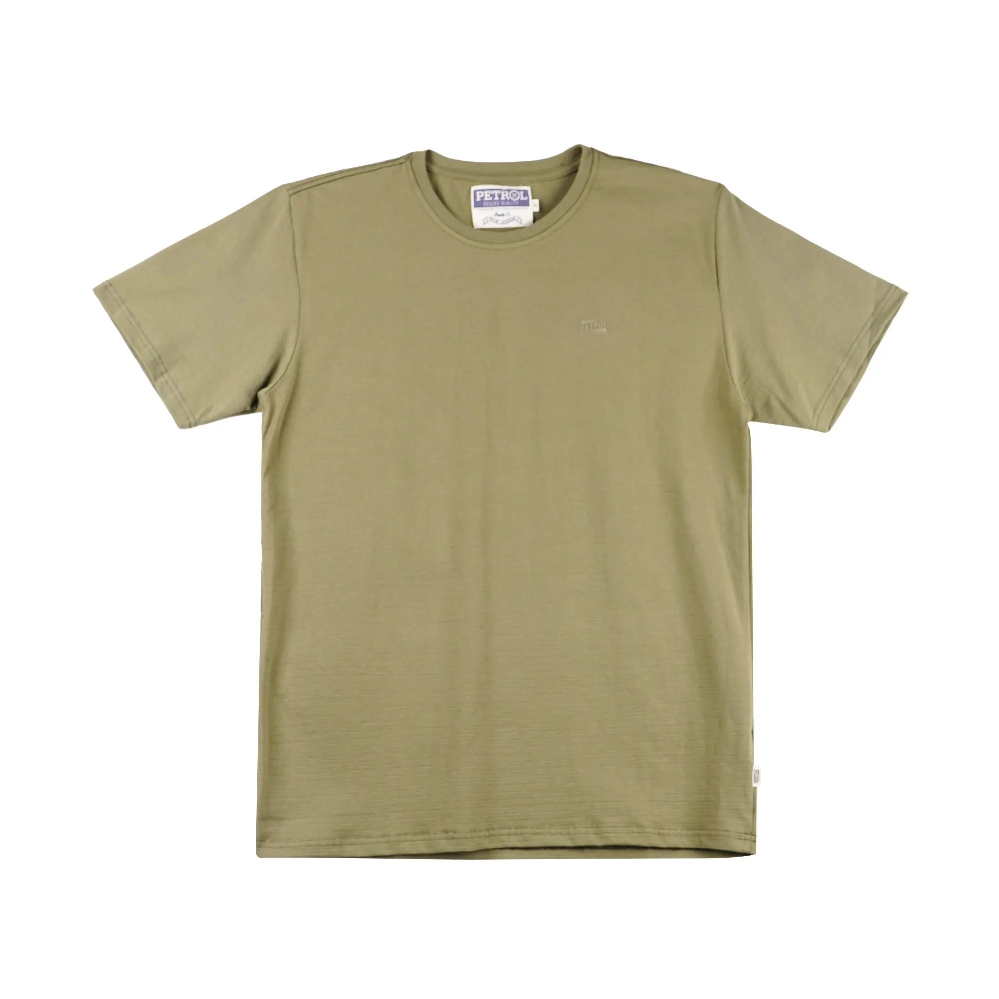 Petrol Men's Basic Tees Slim Fitting Missed Lycra Fabric 162684 (Fatigue)