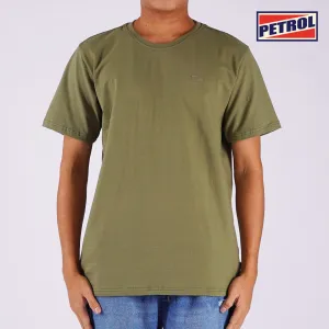 Petrol Men's Basic Tees Slim Fitting Missed Lycra Fabric 162684 (Fatigue)