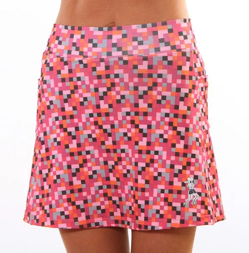 Pink Pixel Athletic Skirt