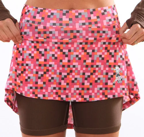 Pink Pixel Athletic Skirt