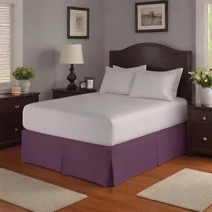 Plum 14 Inches Drop Bed Skirt Egyptian Cotton 1000TC