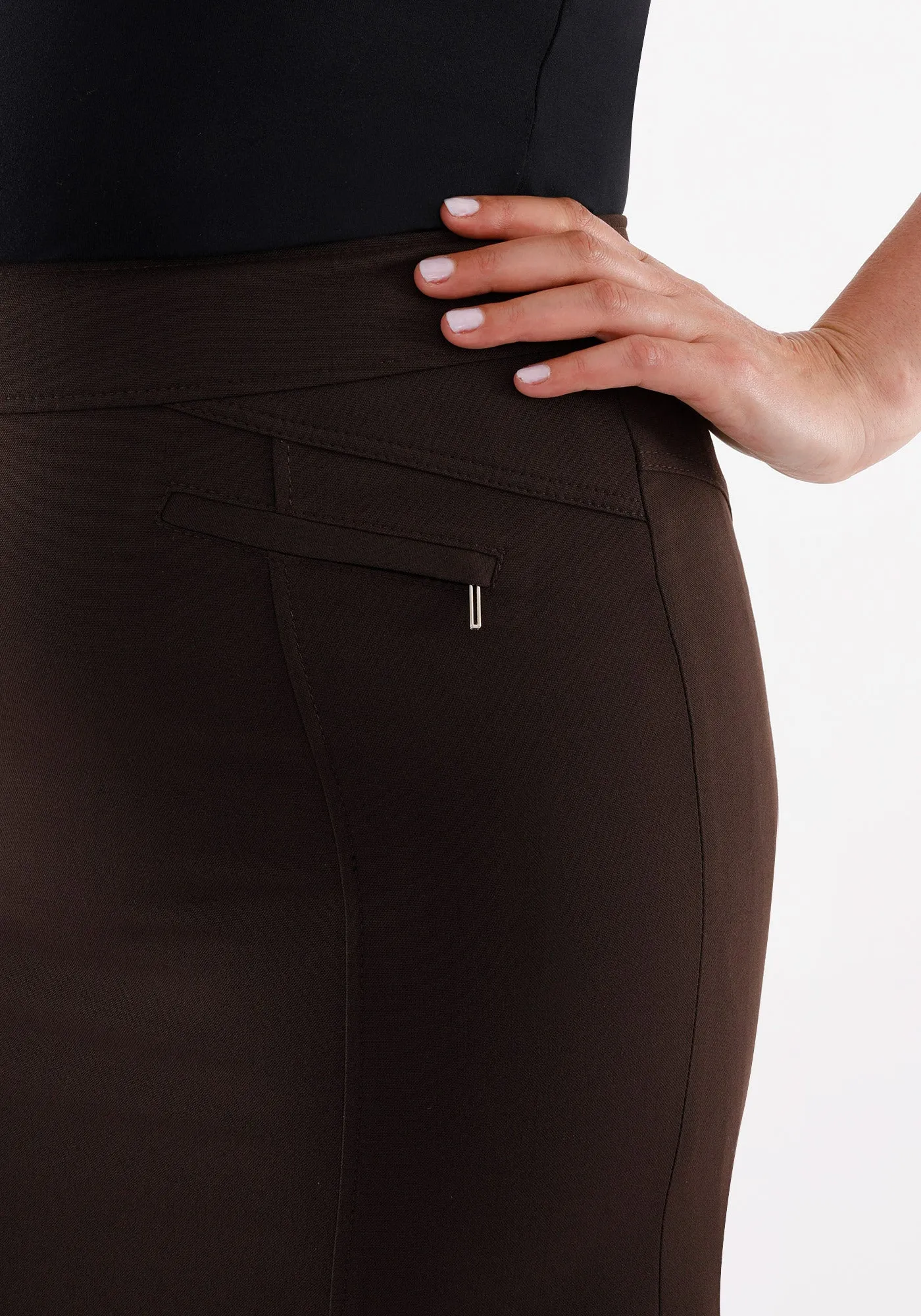 Plus Size Oversized Brown Maxi Fishtail Skirt