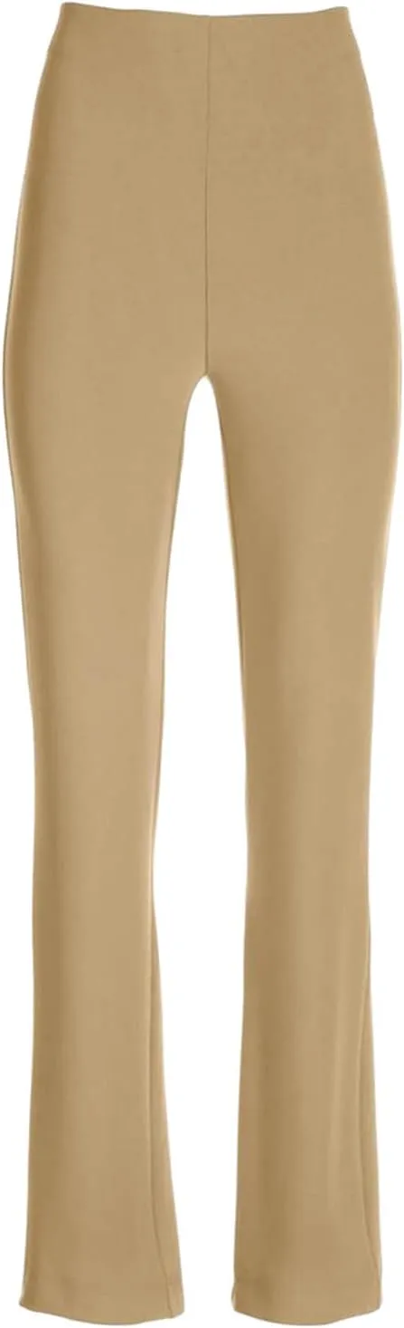 yardsong Dress Pants Women Bootcut Elastic High Waist Pull On Work Slacks Dressy Casual Slim Fit Solid Office Trousers